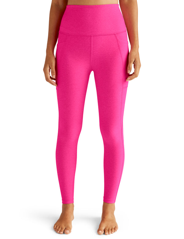 SPACEDYE OUT OF POCKET HIGH WAISTED MIDI LEGGING Pink Punch