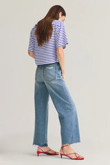 Tate Crop High Rise Bowed Wide Leg