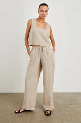 Emmie Linen Pant Heathered Flax