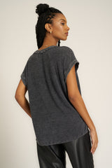 Too Deep Washed Scoop Neck Tee