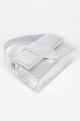 Silver Top Handle Bag