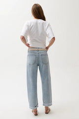 Kacey Mid Rise Cuffed Boyfriend