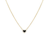 Tiny Pave Colored Gemstone Pendant Necklace