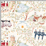 Christmas Toile Wrapping Paper Sheets