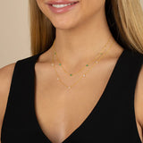 Multi Trio Cluster Necklace Emerald