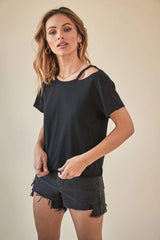 Amas Cutout Neck Tee