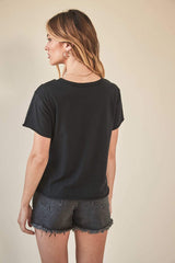 Amas Cutout Neck Tee