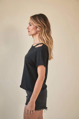 Amas Cutout Neck Tee