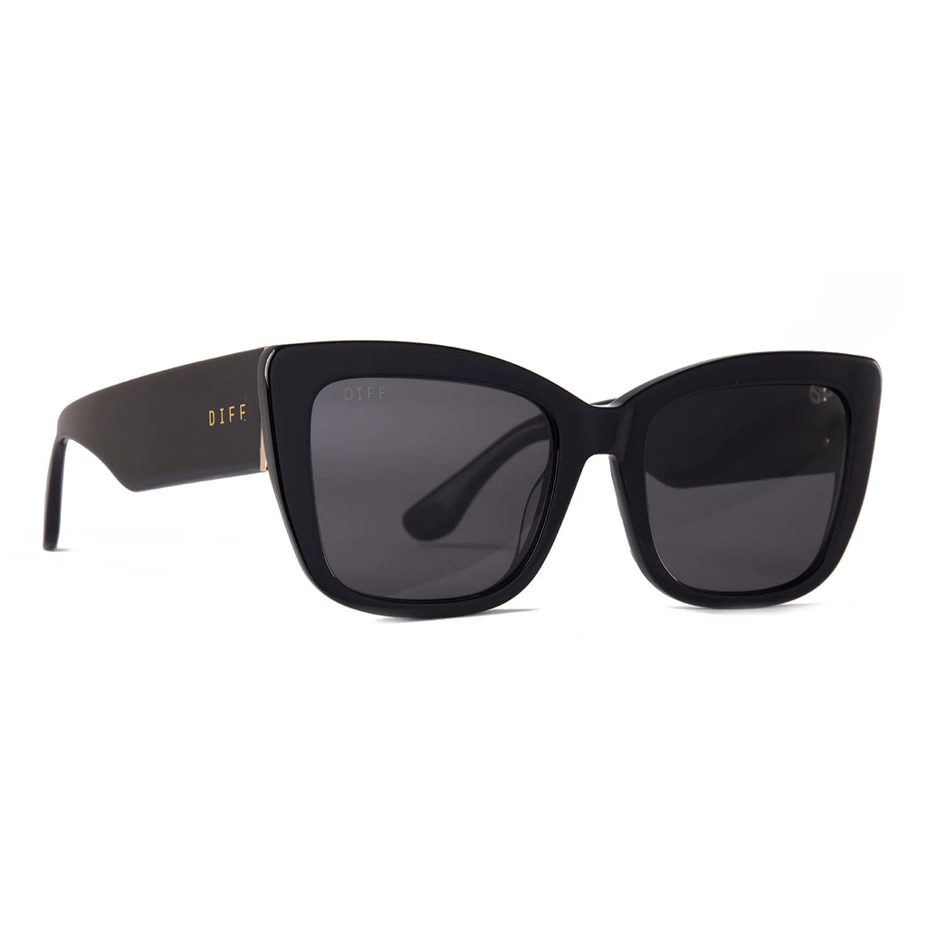 Bella II Square Sunglasses, Black & Grey Polarized Lenses