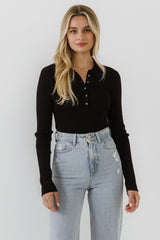 Collared Knit Bodysuit