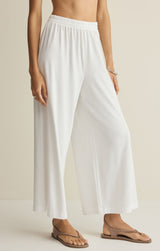 Scout Jersey Crop Flare Pant White
