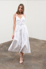 Spaghetti Strap V-Neck Midi Dress
