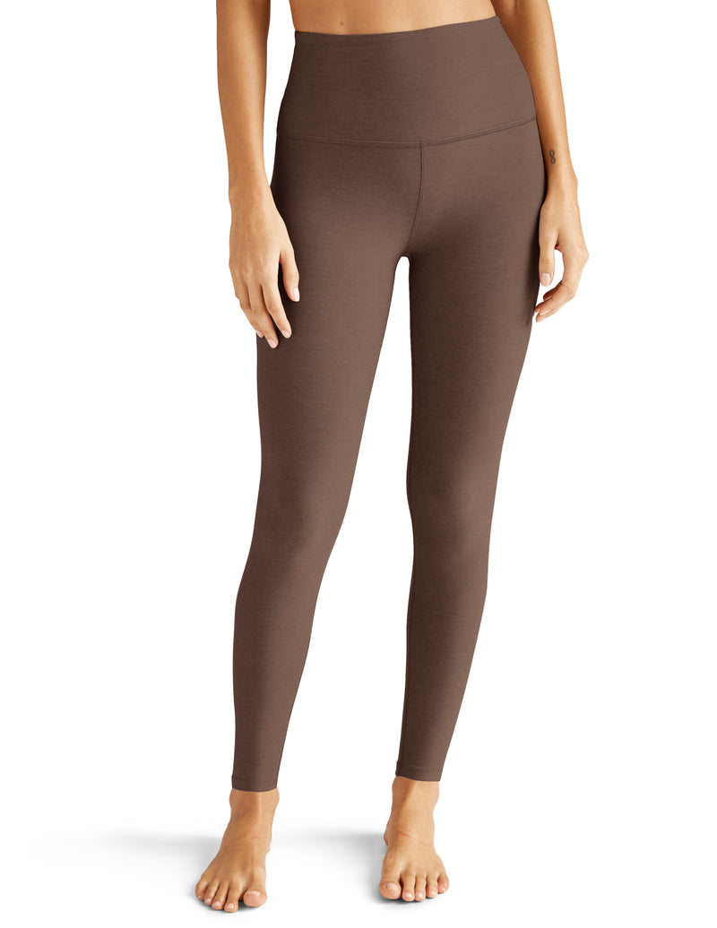 Caught In The Midi High Waisted Legging Truffle Heather
