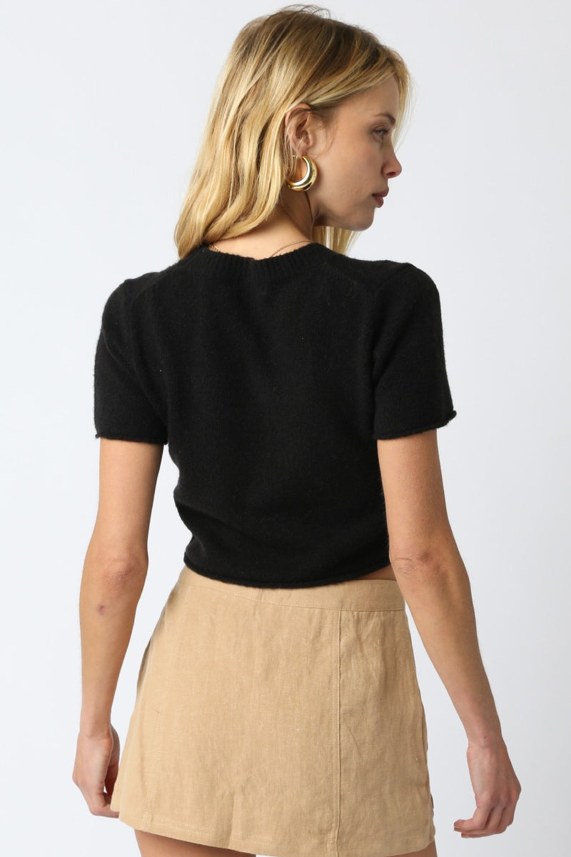 Fuzzy Knit Tee