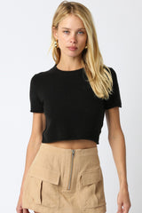 Fuzzy Knit Tee