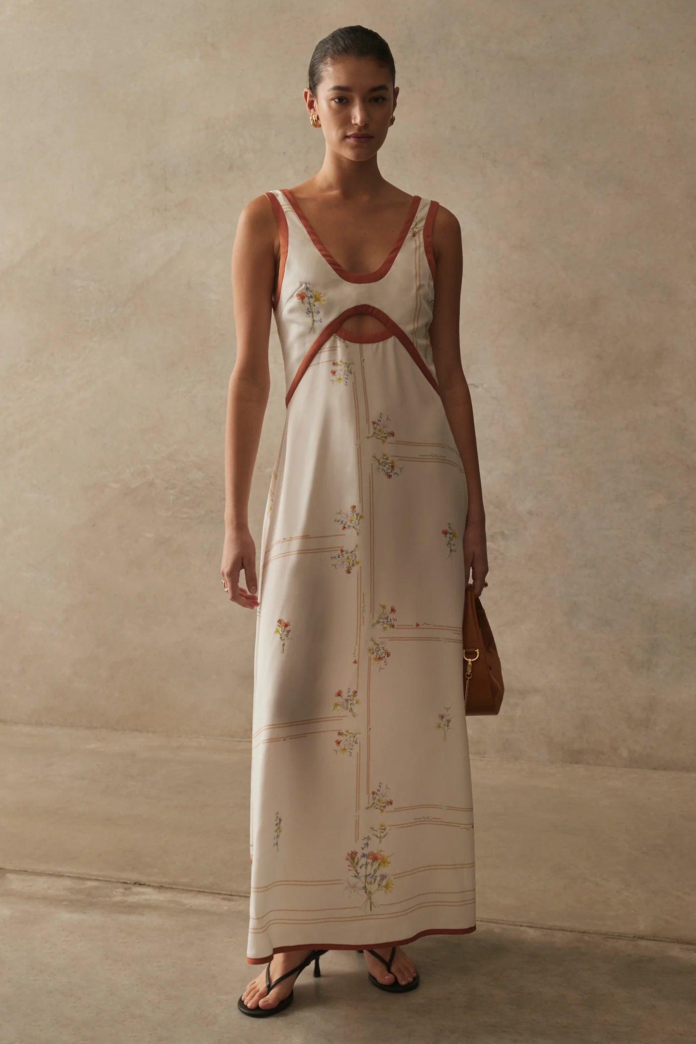 aubrey silk dress Aubrey Pastel Ombre Silk Satin Slip Dress RENTAL  Olivia Rubin