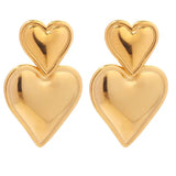 Heart Double Drop Earring
