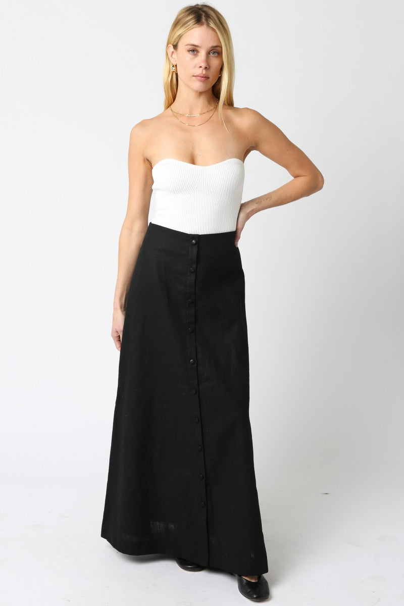 Finjie Button Skirt