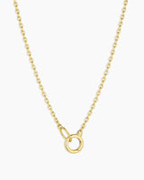 Avery Mini Fleur De Lis Coin Necklace