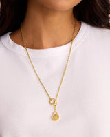 Avery Mini Fleur De Lis Coin Necklace