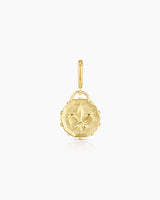 Avery Mini Fleur De Lis Coin Necklace