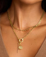 Avery Mini Fleur De Lis Coin Necklace