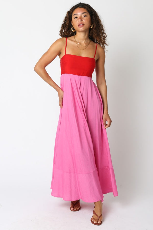 Color Block Maxi Dress