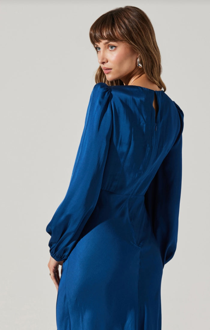 suzy satin cutout maxi dress Suzy Satin Cutout Maxi Dress La Tre Clothing