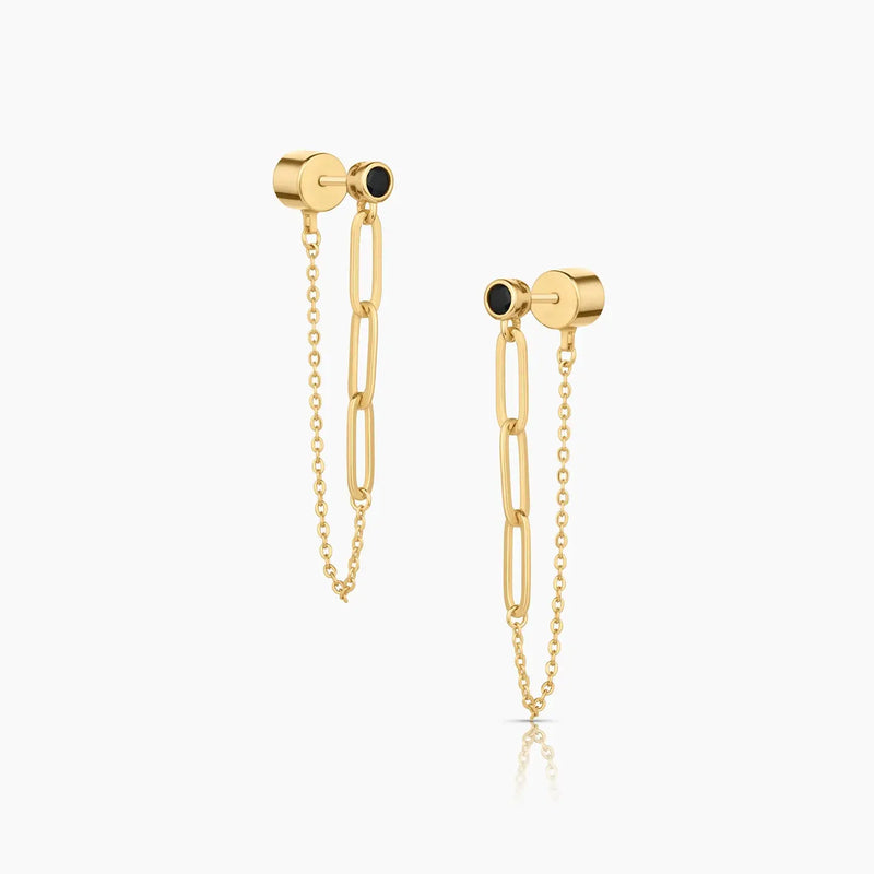 Juni Black Earrings