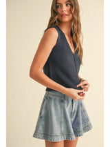 Hook & Eye Closer Vest Cardigan