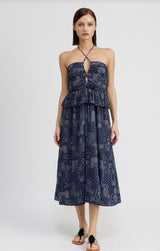 HANDKERCHIEF MIDI DRESS