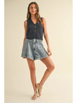 Hook & Eye Closer Vest Cardigan