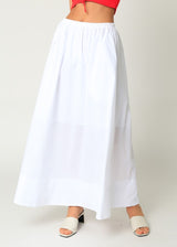 White Poplin Skirt