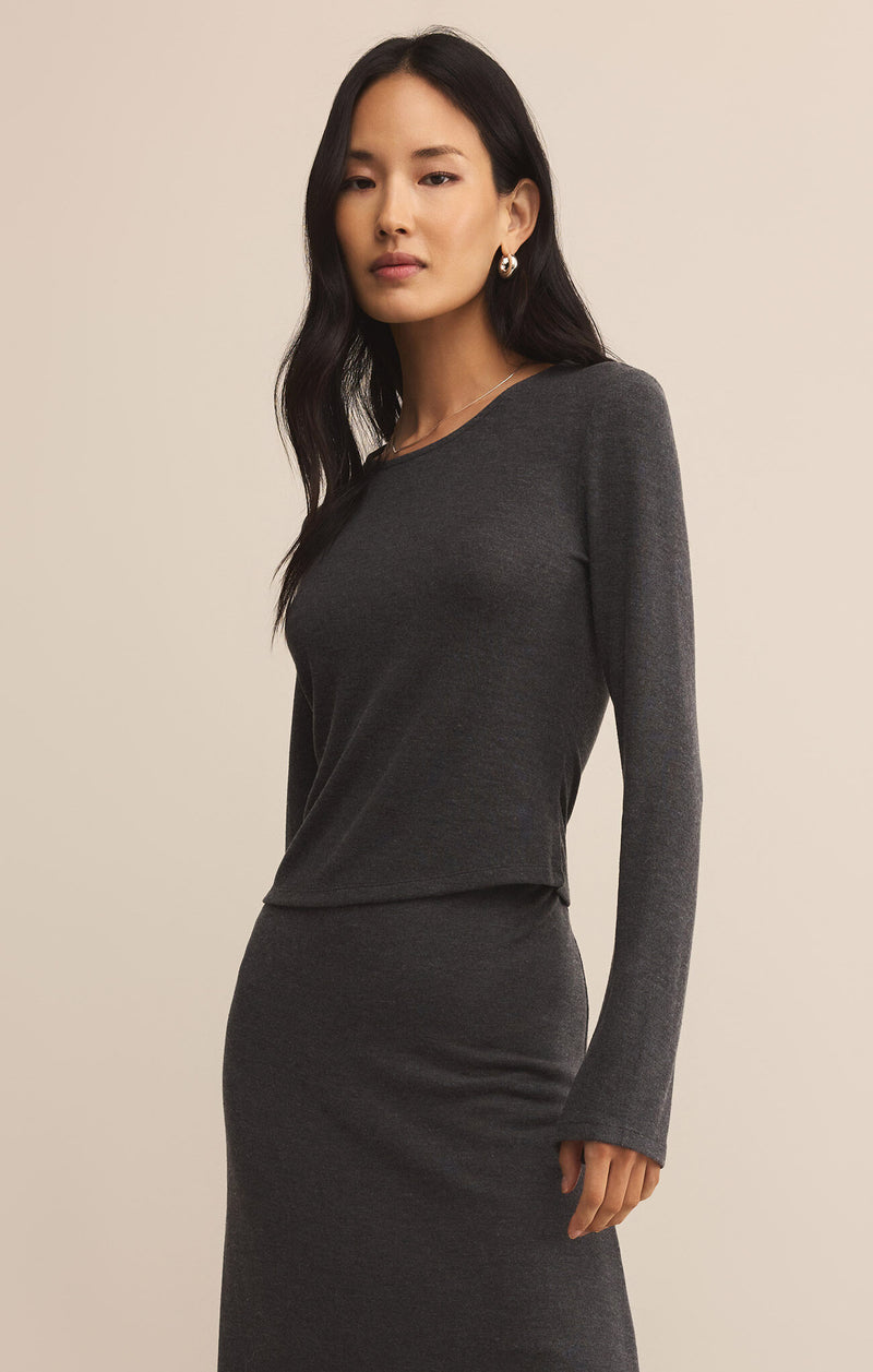 Demure Cropped Long Sleeve