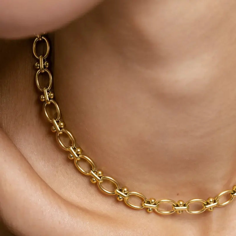 Rio Eternal Rope and Link Steel Necklace