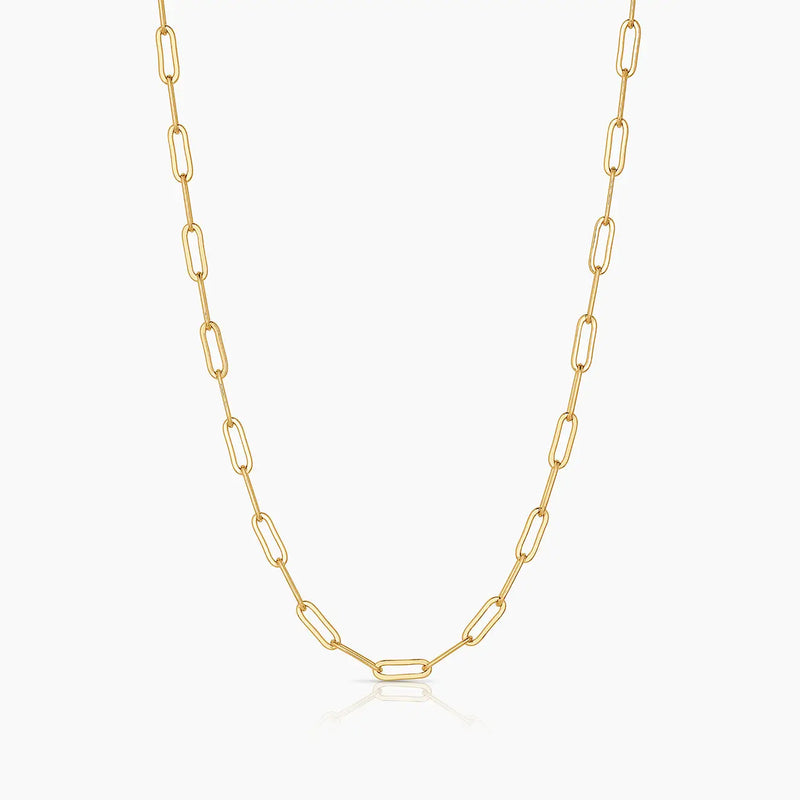 Malene Mother of Pearl Paperclip Necklace