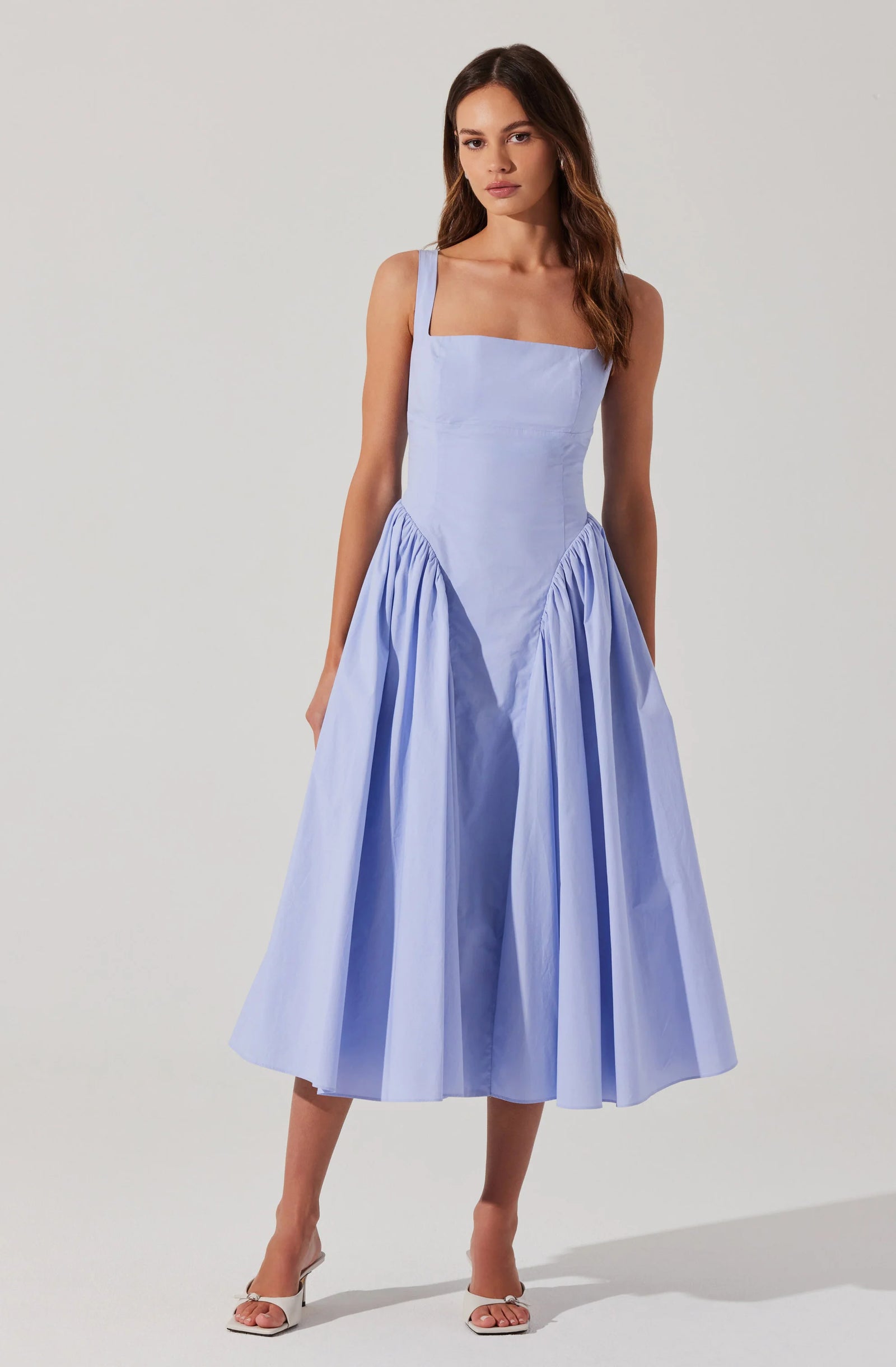 Vinya Poplin Drop Waist Dress Vinya Poplin Drop Waist Dress