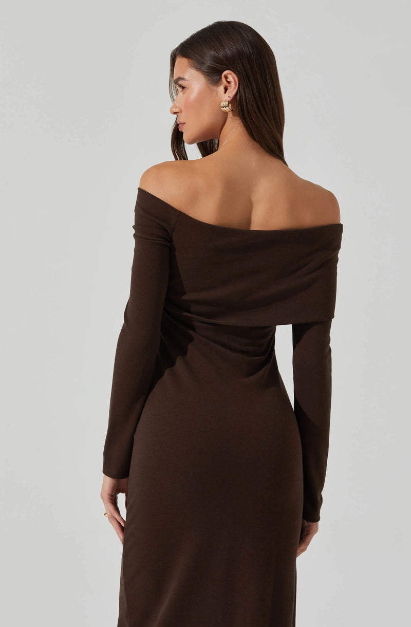 Jada Off the Shoulder Midi Dress