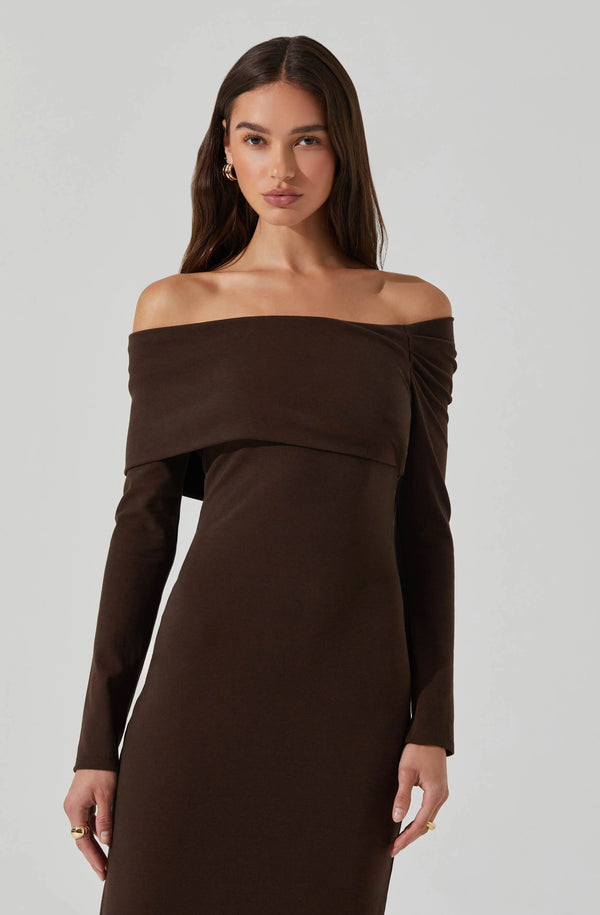 Jada Off the Shoulder Midi Dress