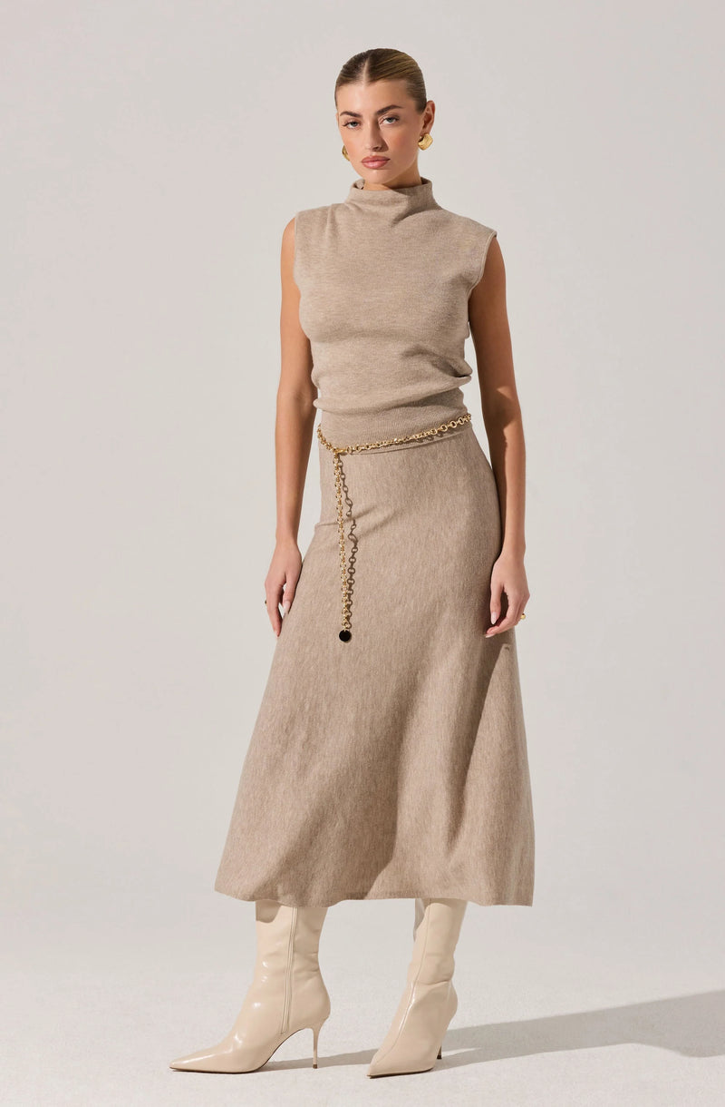 Deora Sleeveless Mock Neck Sweater