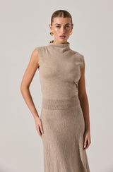 Deora Sleeveless Mock Neck Sweater