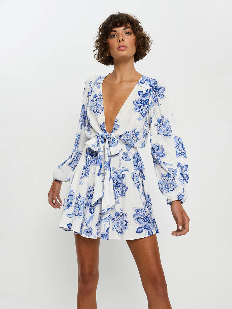 Chiara Tie Front Mini Dress – Traveling Chic Boutique, VA Chiara Tie Front Mini Dress – Traveling Chic Boutique, VA