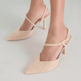 Kamra Heels Camel Suede
