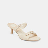 Lorali Heels Cream Leather