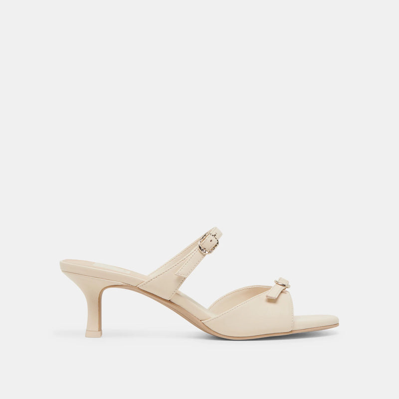 Lorali Heels Cream Leather