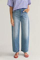Tate Crop High Rise Bowed Wide Leg