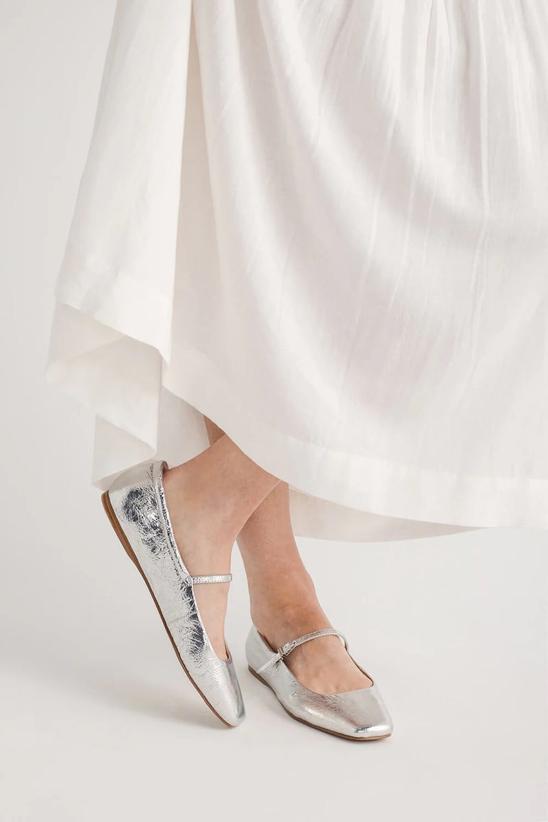 Reyes Silver Ballerina Flats Dolce Vita Shoes Flats New Arrivals
