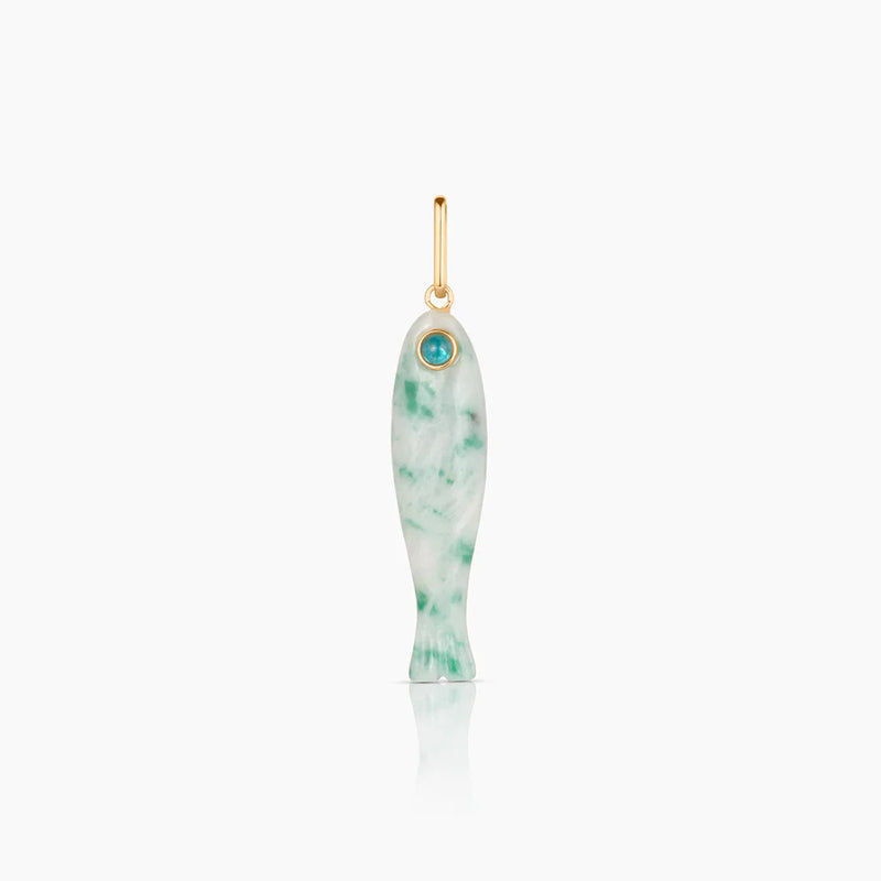 Fortuna Green Dot Lariat Necklace