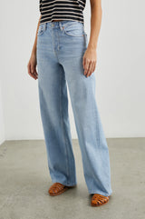 Getty Wide Leg Denim in Blue Mist