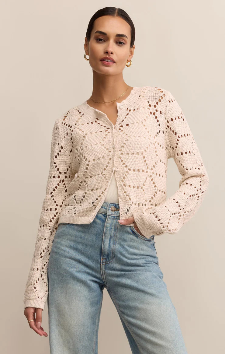 Rosalyn Sweater Cardigan Crystal